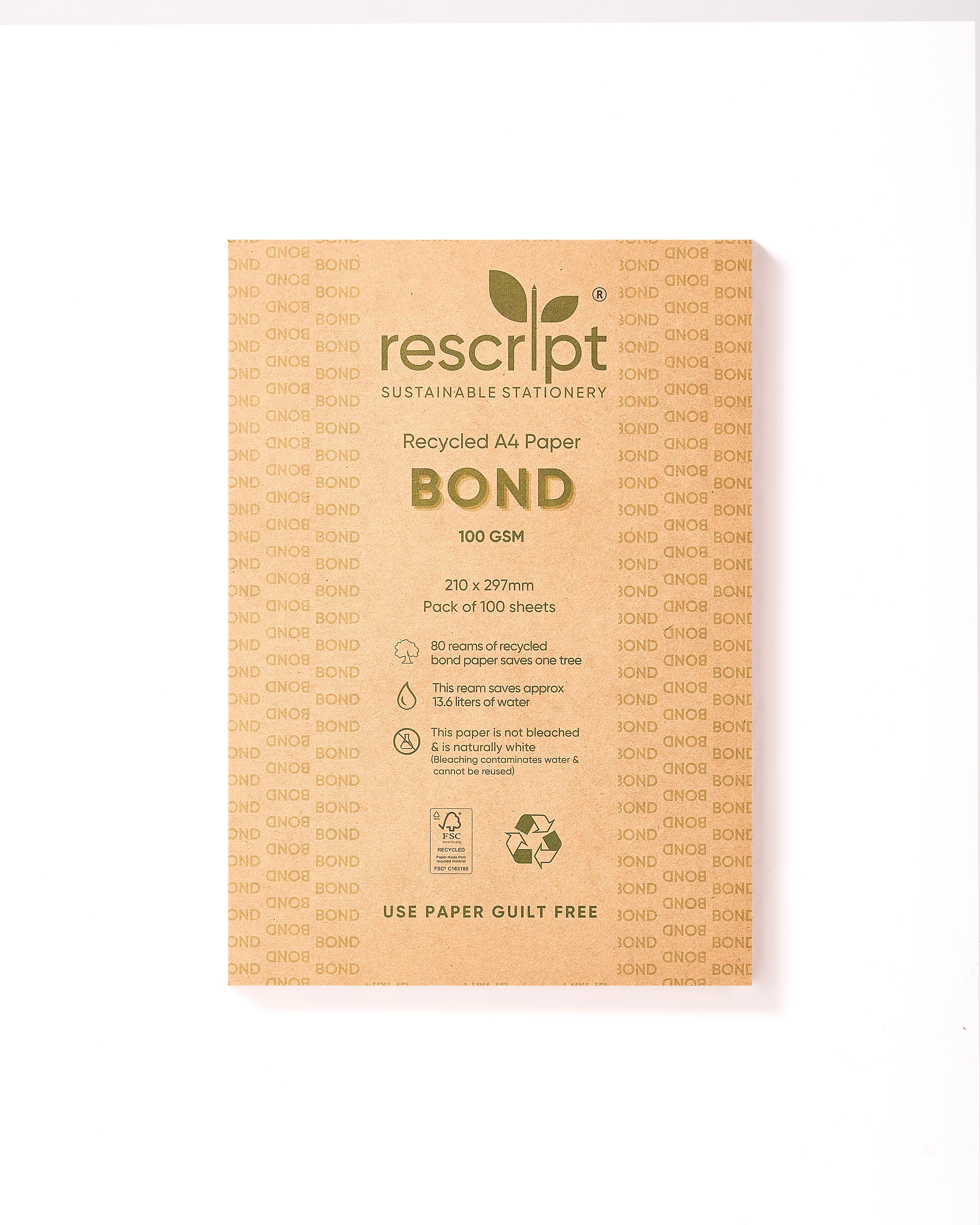 100% Recycled A4 Bond Paper – 100 Sheets (100 GSM) - Image 3