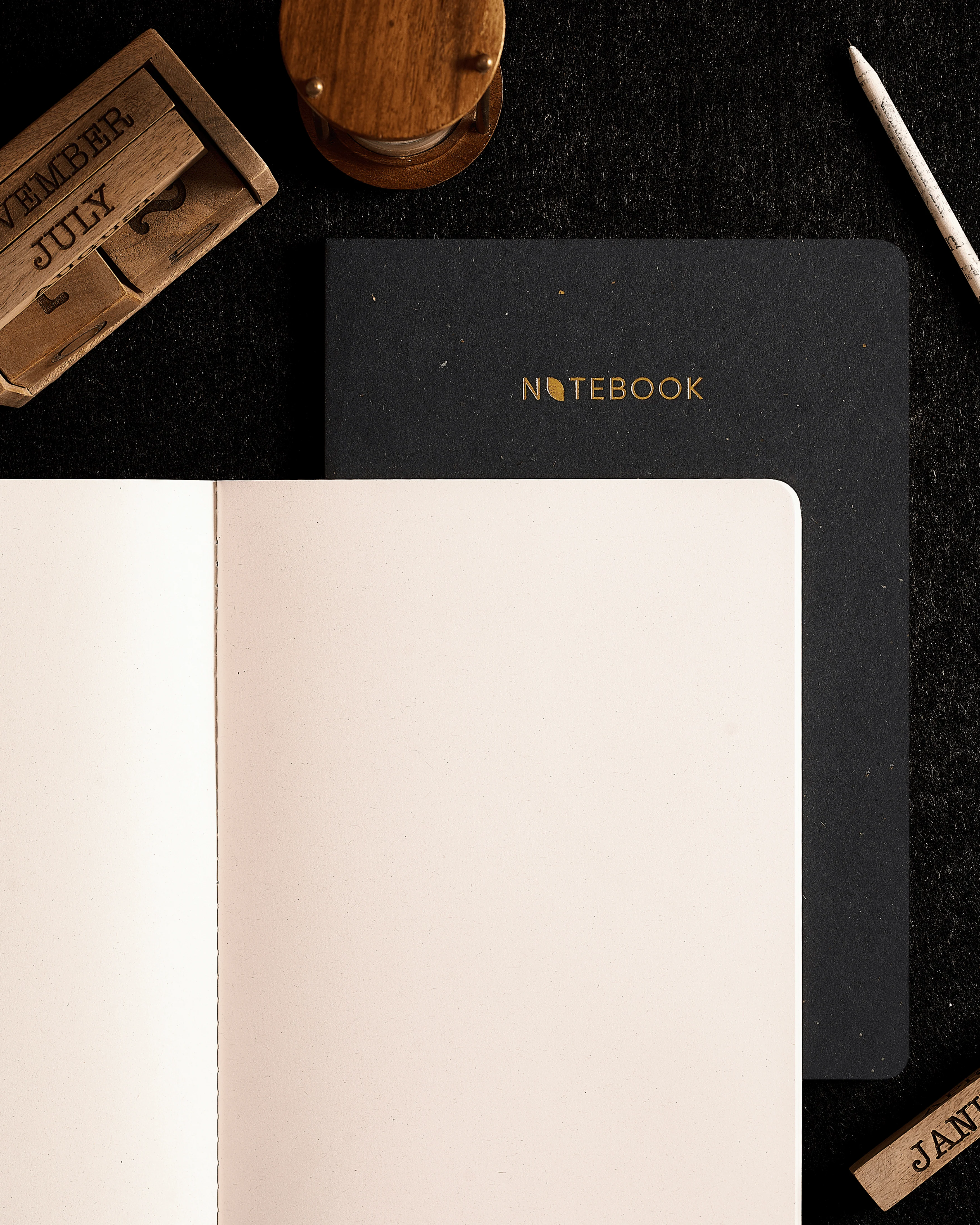 Black Denim Unruled Notebook – Pack of 2 - Image 3